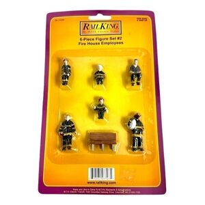 RAIL KING M.T.H. Electric Trains 6-Piece Figure Set Fire House Employees Figures